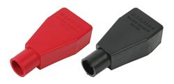 Boot for Battery Post, Fits 4 Gauge and Smaller Battery Cables Molded, Sold in Pair, 1-Red, 1-Black