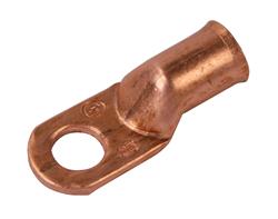 Battery Cable Terminals, Eyelet Style, 2-gauge, Copper, 3/8 in. Size, Pair