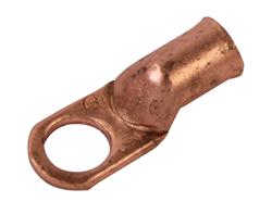 Battery Cable Terminals, Eyelet Style, 2-gauge, Copper, 1/2 in. Size, Pair