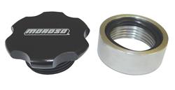 Oil Filler Cap, Weld-On, Steel Bung, Black Anodized Cap, 1.50 in. O.D., Kit