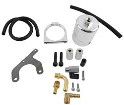 Air, Oil, Separator Tank, Aluminum, Polished, 2.875 in. Diameter, 4.5 in. Height, Chevy, Kit