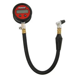 Tire Pressure Gauge, Digital, 0-15 psi, 2 5/8 in. Diameter, Green Face, Lighted, 16 in. Hose Length, Each