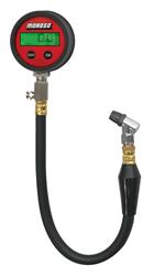 Tire Pressure Gauge, Digital, 0-60 psi, 2 5/8 in. Diameter, Green Face, Lighted, 16 in. Hose Length, Each