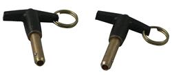 Quick Release Pins, Steel, Gold Iridited, .375 in. Diameter, 1 in. Long, 17,480 lb. Shear Load, Pair