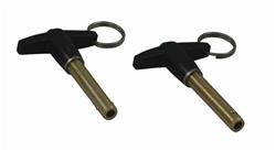 Pins, Quick-Release, 18,400 lbs. Double Shear Load, Steel, 3/8 in. Diameter, 1.5 in. Length, Pair