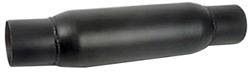 Muffler, Spiral Flow, 2 1/2 in. Inlet/2 1/2 in. Outlet, Steel, Black, Each