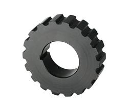 Pulley, Crankshaft, Gilmer-Style, Billet Aluminum, Clear Anodized, 3/8 in. Pitch, 18-Tooth, 1/2 in. Wide, Each