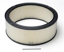 Air Filter Element, Replacement, Round, Paper, White, 14 in. Diameter, 5 in. Tall, Each