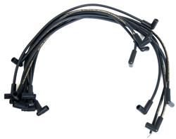 Spark Plug Wires, Assembled, HEI, 90 degree, Spiral Core, Black, Buick, Chevy, GMC, Oldsmobile, Set