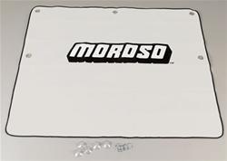 Tire Cover, White, Vinyl, Suction Cup, for Tires up to 42 in. Wide and 36 in. Long, Moroso Logo, Each