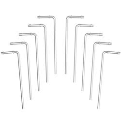 Exhaust Hanger; Exhaust Solid Rod Hanger; 90 deg.; .375 in. Dia.; 10 in. Length; Stainless Steel; 10 Pack