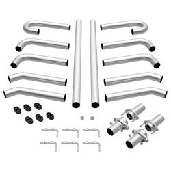 Exhaust System, Hot Rod Kit, Header-Back, Stainless Steel, Natural, 2.50 inch Diameter, Universal, Kit