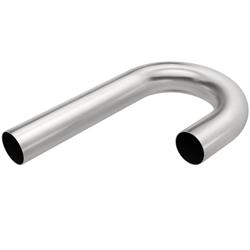 Exhaust Tubing, 180 Degree, Mandrel J-Bend, 3 in. Diameter, 5 in. Radius, 16-Gauge, Stainless Steel, Each