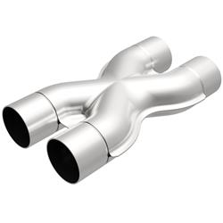 Crossover Pipe, X-Pipe, Stainless Steel, Natural, 2.25 in. Diameter, Universal, Each