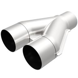 Exhaust Pipe, Y-Pipe, Stainless Steel, Dual Inlet 4 in., 4 in. Single Outlet, 10 in. Long, Each