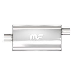 Muffler, 3.50 in. Inlet/3.50 in. Outlet, Stainless Steel, Natural, Each