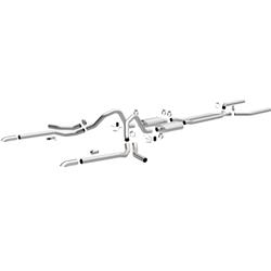 Exhaust System, Crossmember Back, 409 Stainless, Natural, Split Rear/Split Side Exit, Chevy, Kit