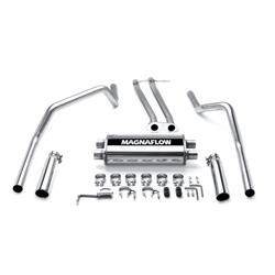 Exhaust System, Cat-Back, Stainless Steel, Polished Stainless Tips, Chevy, GMC, Pickup, 5.7L, Kit