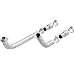 Exhaust, Manifold Pipe, Stainless Steel, 2.50 in. Diameter, 3 in. Adapters, Chevy, Kit