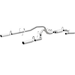 Exhaust System, Cat-Back, Stainless Steel, Polished Stainless Tips, Ford, Lincoln, Pickup, 4.6, 5.4L, Kit