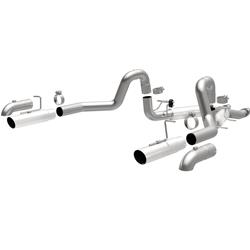 Exhaust System, Cat-back, Stainless, Natural, Split Rear Exit, Ford, 5.0L, Kit