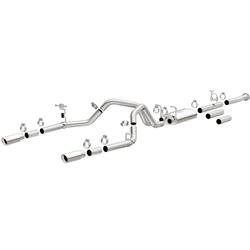 Exhaust System, Cat-Back, Stainless Steel, Split Rear Exit, Chevy, GMC, Kit