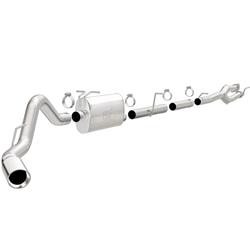 Exhaust System, Cat-back, Dual In/Single Out, Stainless Steel, Natural/Polished, Rear Exit, Ford, 6.2L, Kit