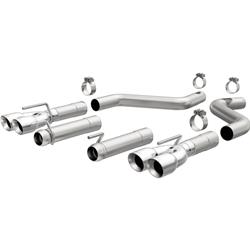 Exhaust System, Rear Axle-Back, Stainless Steel, Polished Stainless Tips, Dodge, 6.4L, Kit