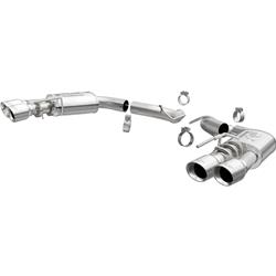 Exhaust System, Competition, Dual, Split Rear Exit, Axle-Back, Stainless Steel, Ford, 5.0L, Kit