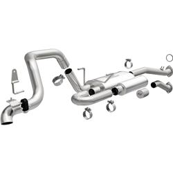 Exhaust System, Overland Series, Cat-Back, Stainless Steel, Passenger Side Exit, 2.5 in. Diameter, Toyota, 4Runner, 3.4L, Kit