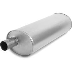 Muffler, Universal, 2.75 in. Center Inlet, 2.75 in. Offset Outlet, Oval, Steel, Aluminized, Each