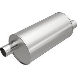 Muffler, Universal, 1.75 in. Offset Inlet/Outlet, Round, Steel, Aluminized, Each