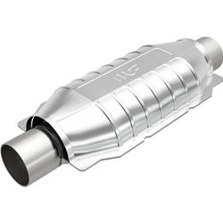 Catalytic Converter, California Grade, Universal, Stainless Steel Case, 16.000 in. Overall Length, 2.250 in. Inlet/Outlet, Each