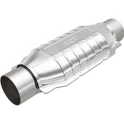 Catalytic Converter, California Grade, Universal, Stainless Steel Case, 16.000 in. Overall Length, 3.000 in. Inlet/Outlet, Each