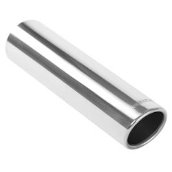 Exhaust Tip, Stainless Steel, Polished, Slant, Rolled Edge, 3 in. Inlet, 3.5 in. Outlet, 12 in. Long, Each