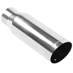 Exhaust Tip, Stainless Steel, Polished, Slant, 2.5 in. Inlet, 3.5 in. Outlet, 12 in. Long, Each