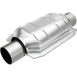 Catalytic Converter, Universal, Ceramic Honeycomb, Stainless Steel, 2 in. Slip Fit Inlet/Outlet, 13 in. Length, Each