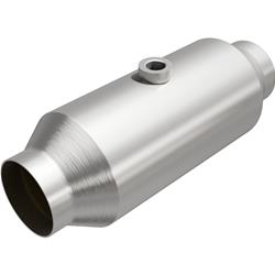 Catalytic Converter, California Grade, Universal, Stainless Steel Case, 11.000 in. Overall Length, 3.000 in. Inlet/Outlet, Each