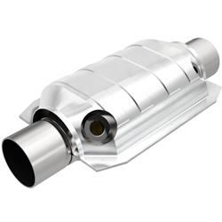 Catalytic Converter, Stainless Steel, Universal, 2.50 in. Inlet/Dual 2.50 in.Outlet, 13.00 in. Length, Each