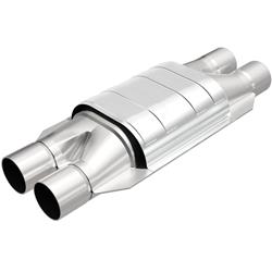 Catalytic Converter, Stainless Steel, Dual 2.00 in. Inlets, Dual 2.00 in. Outlets, 17.375 in. Length, Each