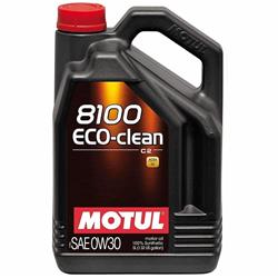 Engine Oil, 100% Synthetic High Performance Engine Oil, 8100 ECO-CLEAN 0W30 4X5L, Case of 4