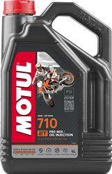 Two Cycle Oil, 710 2T Motorcycle, Synthetic, 4 Liter Jug, Each