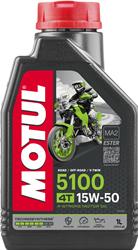 Engine Oil, 5100 4T Motorcycle, Semi-Synthetic, 15W50, 1 Liter, Each