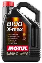 Engine Oil, Motul 8100 X-Max, Synthetic, 0W40, 5 liters, Each