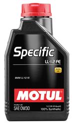 Engine Oil, OEM Specific - 100% Synthetic Engine Oil, SPECIFIC LL-12 FE 0W30 12X1L, Case of 12