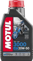 Engine Oil, 3000 4T Motorcycle, Mineral, 20W50, 1 Liter, Each