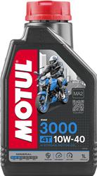 Engine Oil, 3000 4T Motorcycle, Mineral, 10W40, 1 Liter, Each