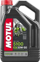 Engine Oil, 5100 4T Motorcycle Oil, 20W50, Semi-Synthetic, 4 liter, Each