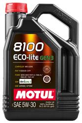 Engine Oil, 8100 Eco-Lite, Synthetic, 5W30, 5 Liter, Each