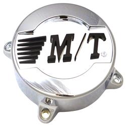 Center Cap, Closed, Bolt-on, Plastic, Chrome, Mickey Thompson Logo, 5.315 in. Diameter, Each